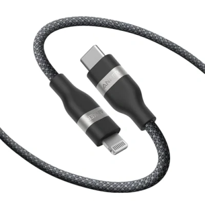 Afbeelding van Anker Upcycled USB C naar Lightning kabel, 180 cm, 60 W, ultra snelle oplaadkabel voor iPhone 14/13/12/11 serie en meer