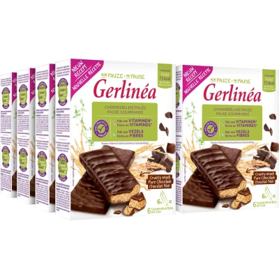Afbeelding van 4x Gerlinea Crusty Snack Pure Chocolade 6 x 102 gr