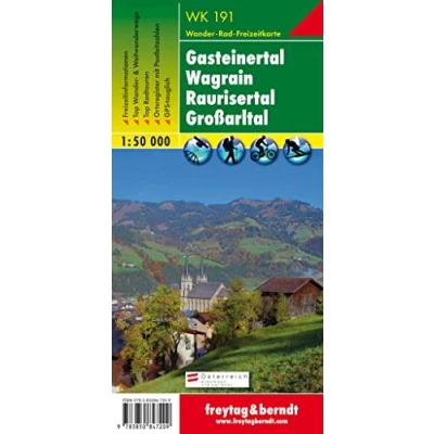 Afbeelding van F&amp;B WK191 Gasteiner Tal, Wagrain, Großarltal: Wandel en fietskaart 1:50 000