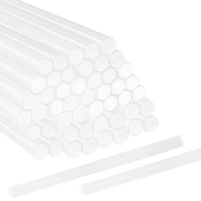 Afbeelding van Xpieoyrm 50 stuks lijmpatronen 11 mm x 200 mm, professionele navulstaafjes, kleine thermosticks, transparant, sterke en snelle hechting voor doe het zelvers, handwerk reparaties
