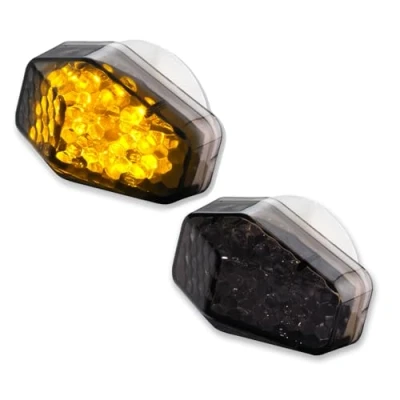 Afbeelding van LED motorfiets mini knipperlicht bekledingsknipperlicht GSX R 750 2000 2004 GSXR zwart smoke getint