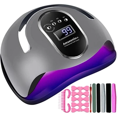 Afbeelding van Amzeeniu 168W nageldrogerlamp UV LED lamp infraroodsensor digitale professionele nagellamp met 4 timerinstellingen voor alle gelnageldrogers