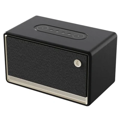 Afbeelding van EDIFIER ES300 Wifi en bluetooth luidspreker, 60 W Hi Res audio, AirPlay 2, LDAC, accu van 12 uur, multiroom, USB &amp; AUX, sfeerverlichting, houten behuizing, app bediening, draadloze premium
