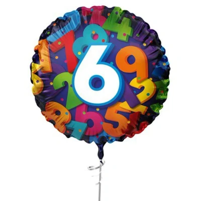 Afbeelding van Folieballon Cijfers 6 jaar 45 cm Helium en Luchtvulling