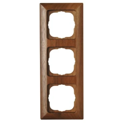 Afbeelding van Kopp Afdekframe 3 voudig Milano walnoot, 306735064