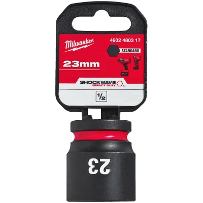 Afbeelding van Milwaukee Accessoires SHOCKWAVE Krachtdop 1/2&quot; kort 23 mm 1 stuk 4932480317