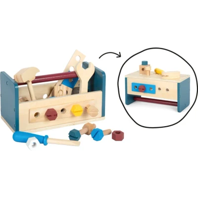 Afbeelding van Houten gereedschapskist &#039;&#039;Workshop&#039;&#039;