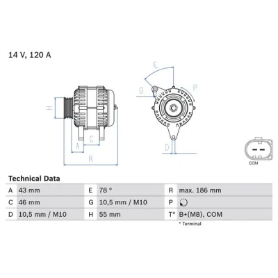 Afbeelding van Bosch Alternator/Dynamo 0 986 083 290