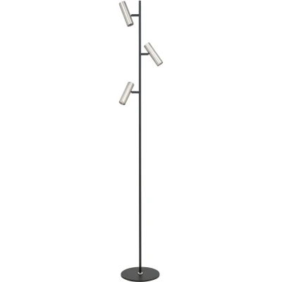 Afbeelding van Trend Modern Vloerlamp 3 lichts Zwart/Nikkel