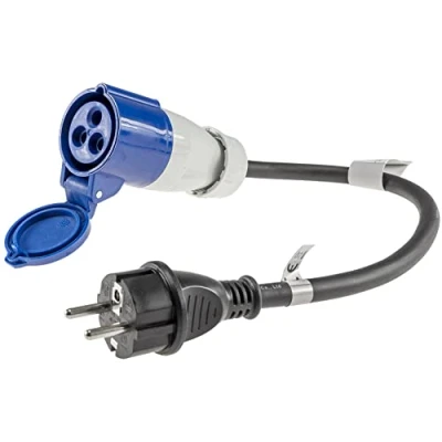 Afbeelding van ChiliTec CEE adapterkabel 35 m stekker naar geaarde IP44 spatwaterdicht 230V/16A 3 polig camping boot camper caravan