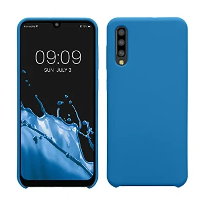 Afbeelding van kwmobile telefoonhoesje geschikt voor Samsung Galaxy A50 Hoesje met siliconen coating Smartphone case in rifblauw