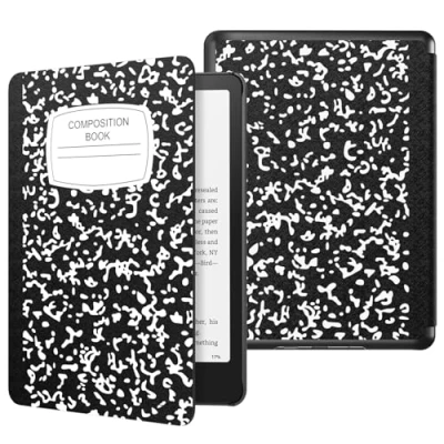 Afbeelding van MoKo Case for All new 7&quot; Kindle Paperwhite 12th Gen 2024&amp;Kindle Colorsoft Signature Edition 2024,Lightweight PU Protective Shell Cover with Auto Wake/Sleep 2024, Notebook Black