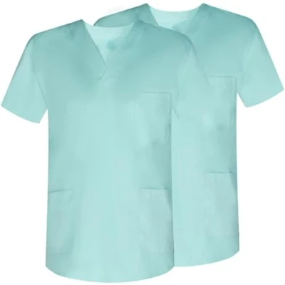 Afbeelding van MISEMIYA Verpakking met 2 stuks, uniseks, gezondheidsuniform, medisch uniform, Ref.817 x L, turquoise, Turkoois, L