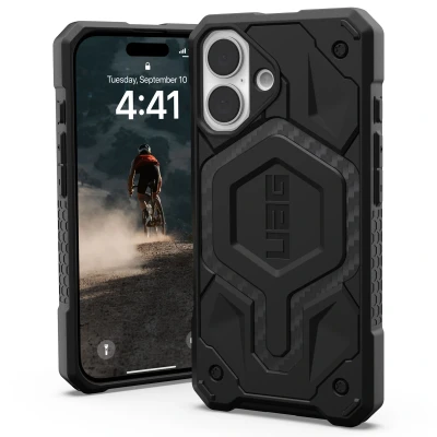 Afbeelding van Apple iPhone 16 Hoesje Kunststof UAG Hardcase/Backcover Zwart Telefoonhoesje Shockproof/Valbescherming