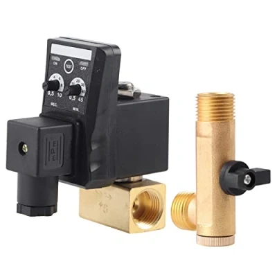 Afbeelding van G1 / 2 DN15 Automatische elektronische getimede aftapklep Condensaataftapklep voor luchtcompressor condensaatbeheer(230V)