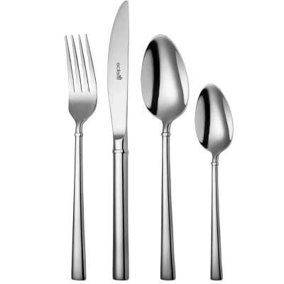 Afbeelding van Sola Palermo Bestekset 6 Persoons 24 Delig RVS Bestek Set Zilverwit Edelstaal 18/10 Vaatwasserbestendig Zilver