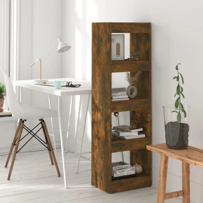 Afbeelding van Boekenkast/kamerscherm 40x30x135 cm gerookt eikenkleurig