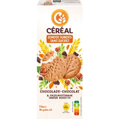 Afbeelding van Céréal Zandkoek Hazelnoot Chocolade 132 gr