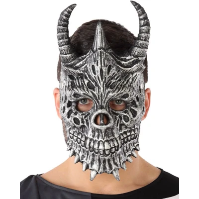 Afbeelding van ATOSA Grijs draken masker voor volwassenen