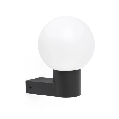 Afbeelding van FARO BARCELONA Buitenwandlamp Muffin met geribbelde kap