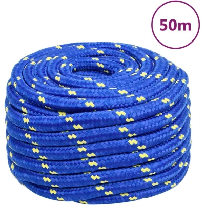 Afbeelding van vidaXL Boottouw 20 mm 50 m polypropeen blauw