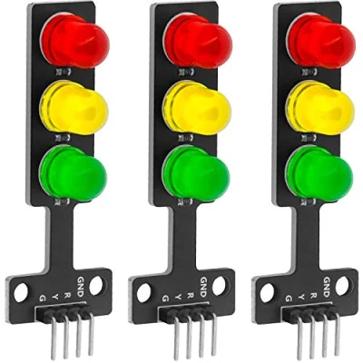 Afbeelding van AZDelivery 3 x DIY Mini Verkeerslicht 3.3 5V 8mm LED Module compatibel met Arduino Inclusief E Book!