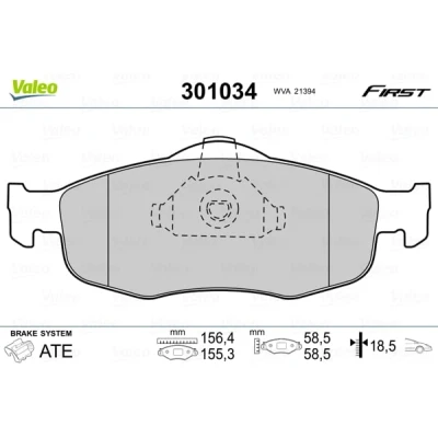 Afbeelding van Valeo Remblokset 301034