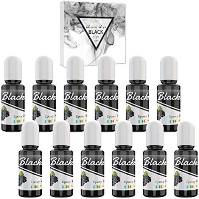 Afbeelding van Zwarte epoxyhars kleurstof 120 ml zwart vloeibaar kleurpigment voor kunst, UV hars doe het zelf sieraden maken Geconcentreerde epoxykleurstof harskleuren, tuimelaar, verf,