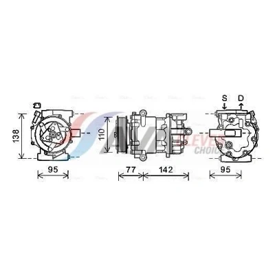 Afbeelding van Ava Cooling Airco compressor FDAK470
