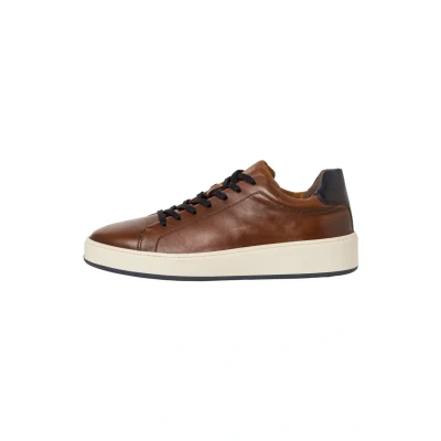 Afbeelding van Marco Tozzi Sneakers laag, Heren, Maat: 43, Cognac comb Leer