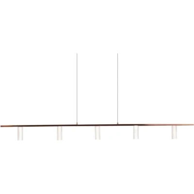 Afbeelding van Hanglamp LED Twinline Recht 5X20W Brons