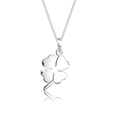 Afbeelding van Elli GLÜCKSBRINGER Kleeblatt Ketting, Dames, Maat: 45, Silber