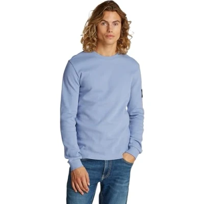 Afbeelding van Calvin Klein Jeans Badge TEE Longsleeve, Heren, Maat: XS, Tempest