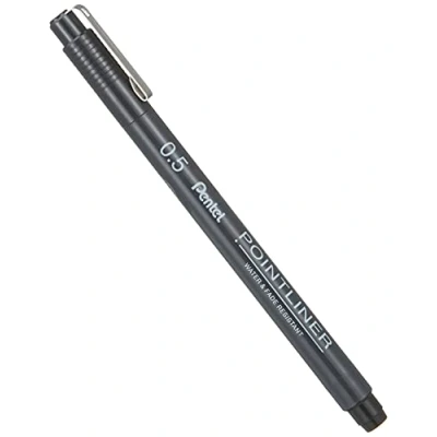 Afbeelding van Pentel fineliner Pointliner SP20, zwart, 0,50 mm