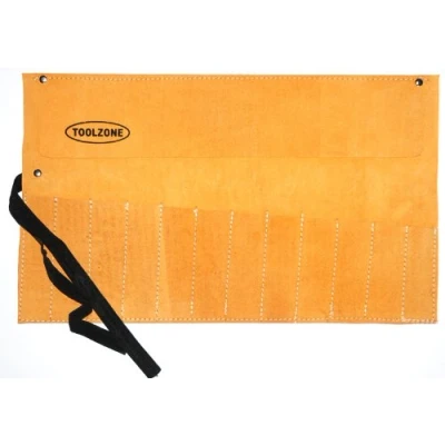 Afbeelding van Toolzone TB031 12 Pocket Lederen Gereedschap/Beitel Rol, Goud