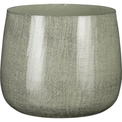 Afbeelding van Mica Decorations Benson Bloempot H22 x Ø24 cm Metaal Lichtgrijs