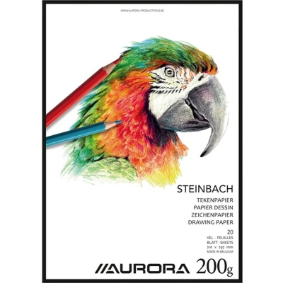 Afbeelding van Tekenblok Aurora A4 20v 200gr Steinbach papier