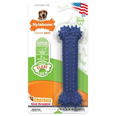 Afbeelding van Nylabone Moderate kauwbot met Kipsmaak Voor een Gezond Gebit van je Hond XS, S, M, L Medium