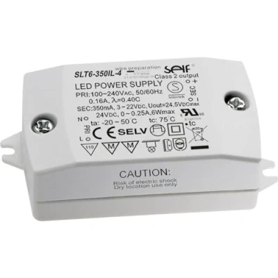 Afbeelding van Self Electronics SLT6 500IL 4 LED driver Constante stroomsterkte 6 W 500 mA 3 12 V/DC Montage op ontvlambare oppervlakken, PFC schakeling,