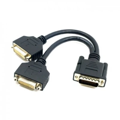 Afbeelding van Cablecc DMS 59 Male naar Dual DVI 24+5 Female Splitter Verlengkabel voor Grafische Kaarten &amp; Monitor DB 025 026 027 028 033 LIJST to DVI+DVI