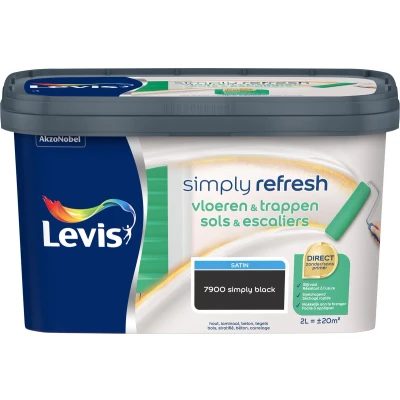 Afbeelding van Levis Simply Refresh Vloeren &amp; Trappen Satin Black 2L