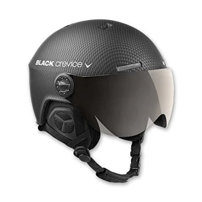 Afbeelding van Black Crevice Arlberg Skihelm met 2 vizieren, carbon zwart/grijs, S/M