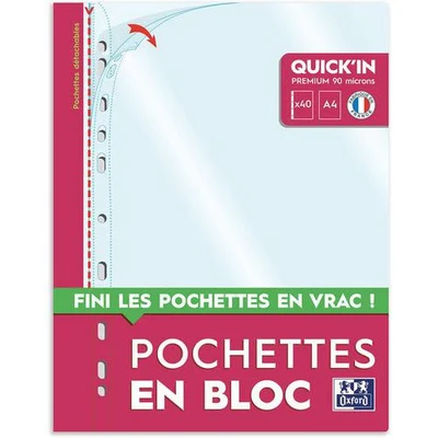 Afbeelding van OXFORD Quick&#039;in documentpapier, A4, polypropyleen, glad, dikte 9/100, kleurloos