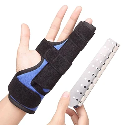 Afbeelding van Kleine vingerspalk, middenhandrail, boxerfractuurrail, bandage vinger, vinger en ringvinger spalk om op te richten, vingersteun voor ontwrichte gebroken vingers