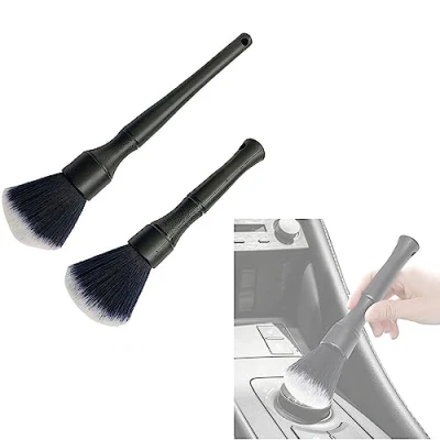 Afbeelding van Auto Detailing Borstel, 2 Stks Automotive Detail Reinigingsborstels Zachte Borstel Kit Reiniging Tool Herbruikbare Voor Cleaning Vents Dash Trim Borstels Wiel