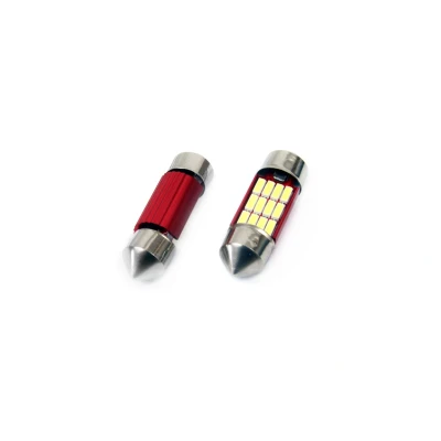 Afbeelding van Dome 31MM LED CANBUS 12SMD 4014 12/24V 2 stuks Wit
