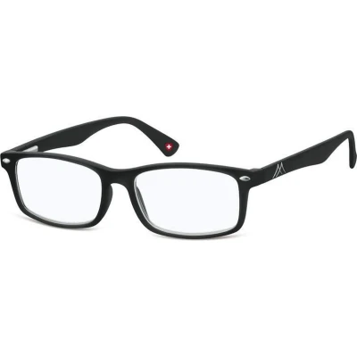 Afbeelding van Montana rechthoekige matzwarte unisex vrouwenglazen frames
