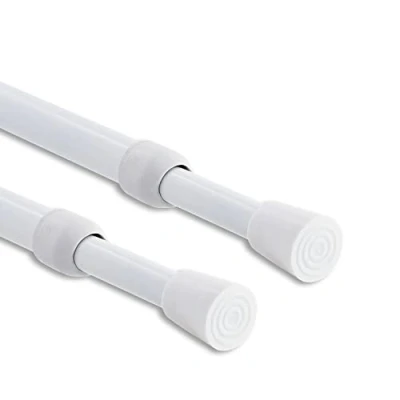 Afbeelding van Gcurtain Verstelbare veerstang, set van 2 stuks, diameter 9 12 mm, wit/uitschuifbare lengte 17&quot; 27&quot; (45 70 cm)