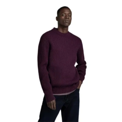 Afbeelding van G STAR Essential gebreide trui voor heren, Paars (Lt Maze D23731 d447 8880), M