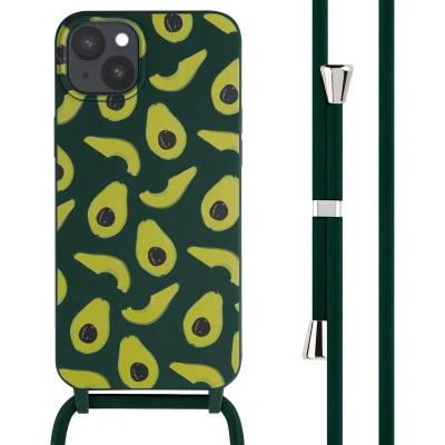 Afbeelding van Apple iPhone 15 Plus Hoesje Siliconen en TPU (zacht) iMoshion Softcase/Koordhoesje/Backcover Groen Telefoonhoesje